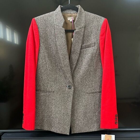 Cremieux Arabella Colorblock Tweed Blazer Jacket Womens Size 6 NWT - Picture 1 of 13